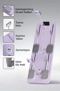 T-236 Çok Fonksiyonlu Katlanabilir Pilates Egzersiz Aleti / Reformer / LCD Ekran / Direnç Lastiği